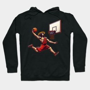 Funny Basketball Retro Jesus Christ Hoodie